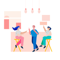 —Pngtree—cartoon yellow information teamwork illustration_5065704 —Pngtree—cartoon yellow information teamwork illustration_5065704